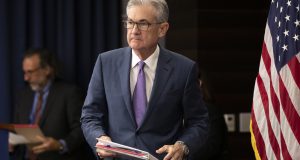 Federal Reserve Chairman Jerome Powell walks to the podium during a news conference following a two-day Federal Open Market Committee meeting in Washington. AP Photo by Manuel Balce Ceneta